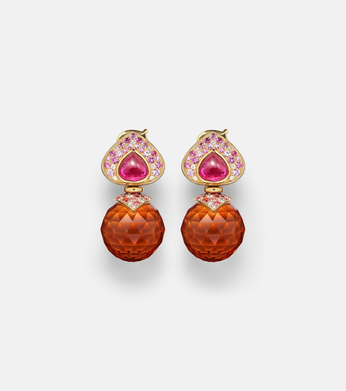 Marina B Acilla 18kt gold drop earrings with gemstones
