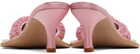 Sinéad O’Dwyer Pink Tabitha Ringwood Edition Satin & Leather Heels