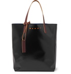 Marni - Large Logo-Print Colour-Block Leather-Trimmed PVC Tote Bag - Multi