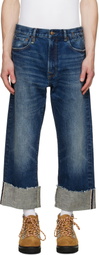 R13 Blue Cuffed X-Boyfriend Jeans
