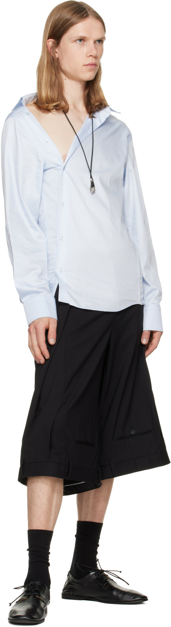 HODAKOVA Blue Asymmetric Shirt