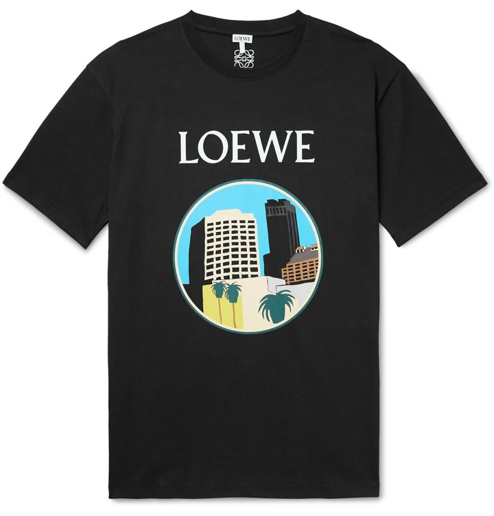 Photo: Loewe - Ken Price L.A. Series Printed Cotton-Jersey T-Shirt - Black