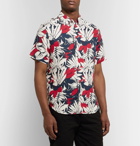 Club Monaco - Slim-Fit Button-Down Collar Floral-Print Linen Shirt - Red