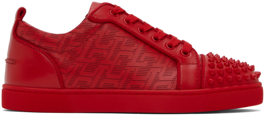 Christian Louboutin Red Louis Junior Spikes Orlato Sneakers Christian Louboutin