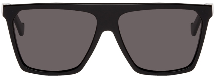 Photo: Loewe Black Thin Flat-Top Sunglasses