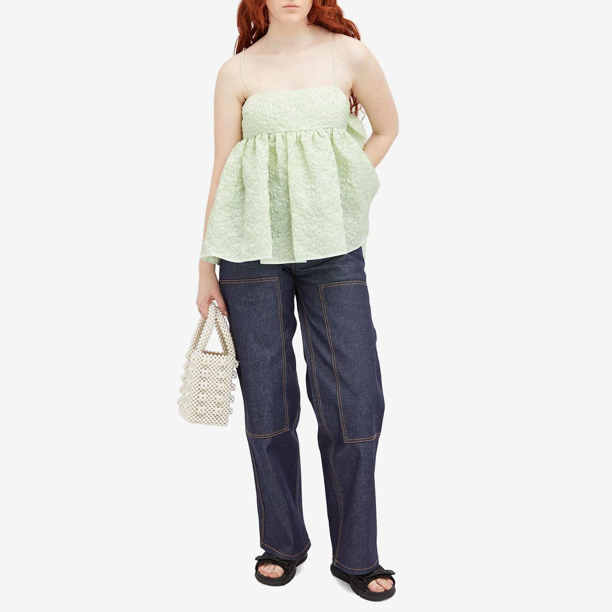 Cecilie Bahnsen Women's Veronica Top in Pistachio