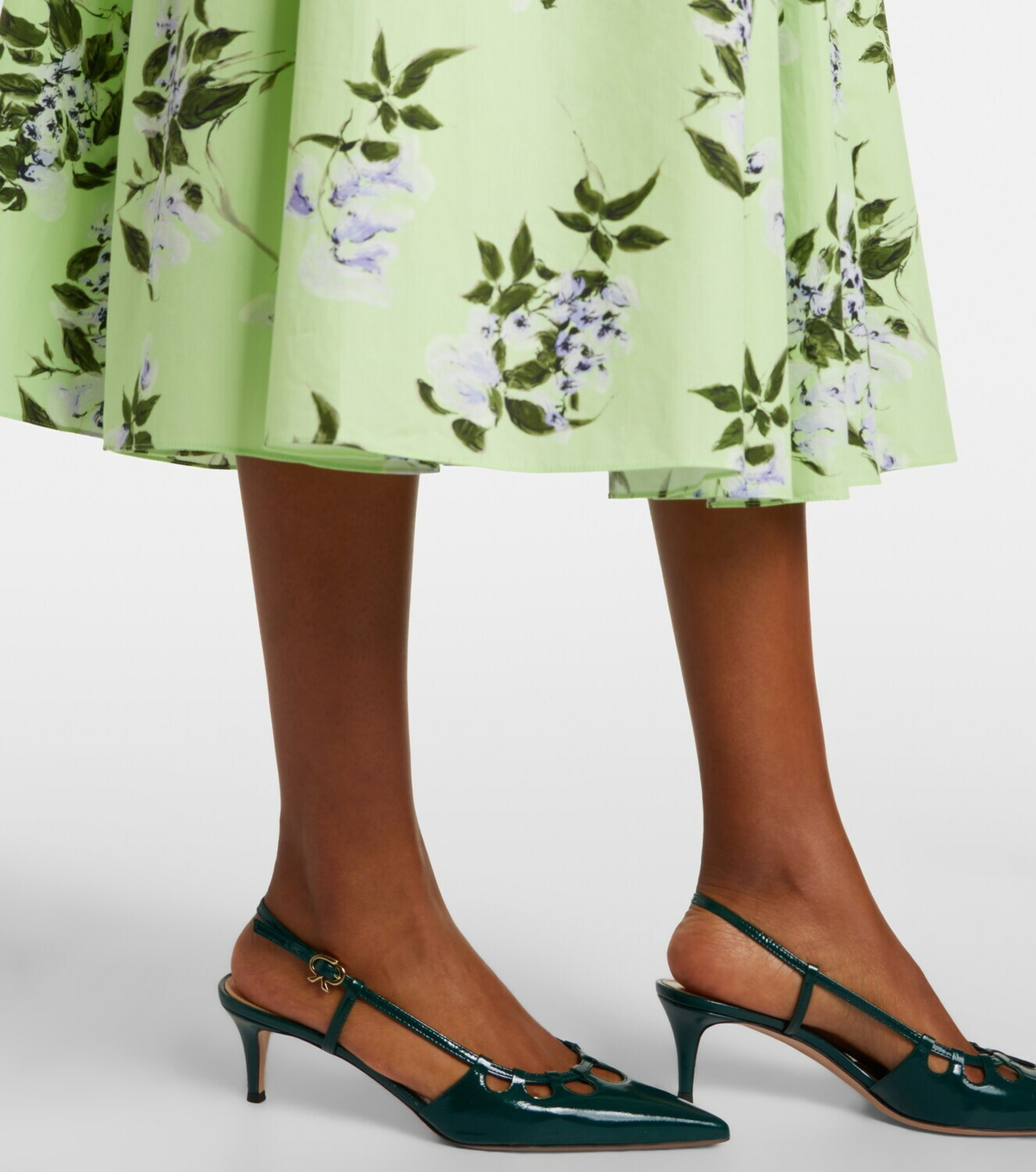 Emilia Wickstead Eglantine floral belted cotton midi dress