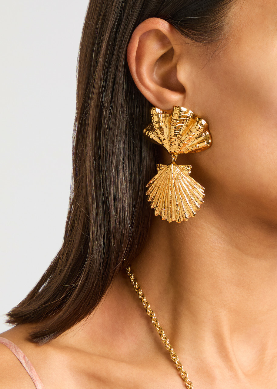 Chloe The Chloé Shells Drop Earrings - Gold - One Size
