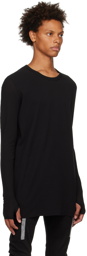 Boris Bidjan Saberi Black Ribbed Long Sleeve T-Shirt