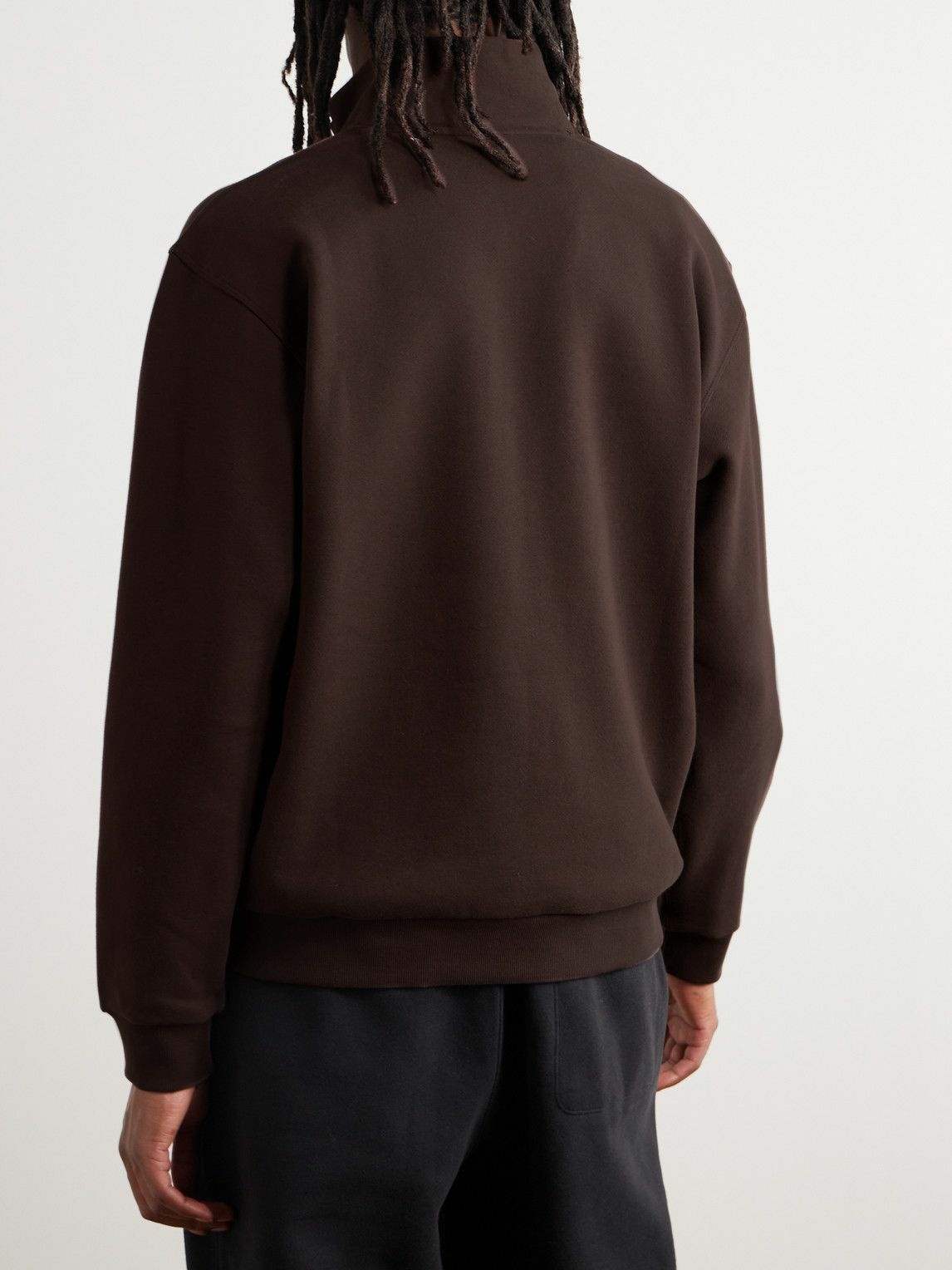 Steady State Cotton-Blend Jersey Half-Zip Sweatshirt