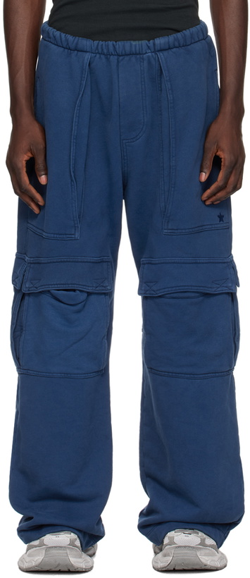 Photo: GREG ROSS Navy Cargo Lounge Pants