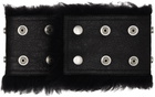 Rick Owens Black Concordians Shearling Neck Band