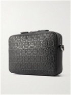 Salvatore Ferragamo - Logo-Embossed Textured-Leather Messenger Bag