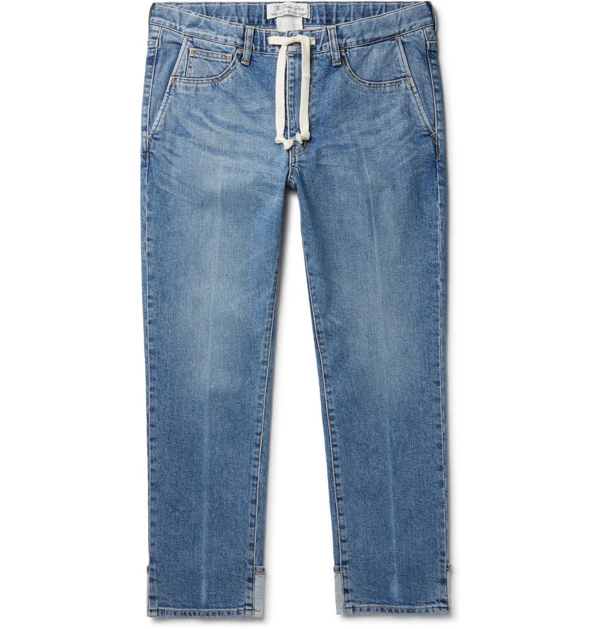 Remi Relief - Slim-Fit Tapered Denim Drawstring Jeans - Blue Remi