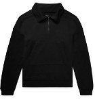 RtA - Loopback Cotton-Jersey Half-Zip Sweatshirt - Black