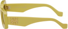 Loewe Yellow Rectangular Sunglasses