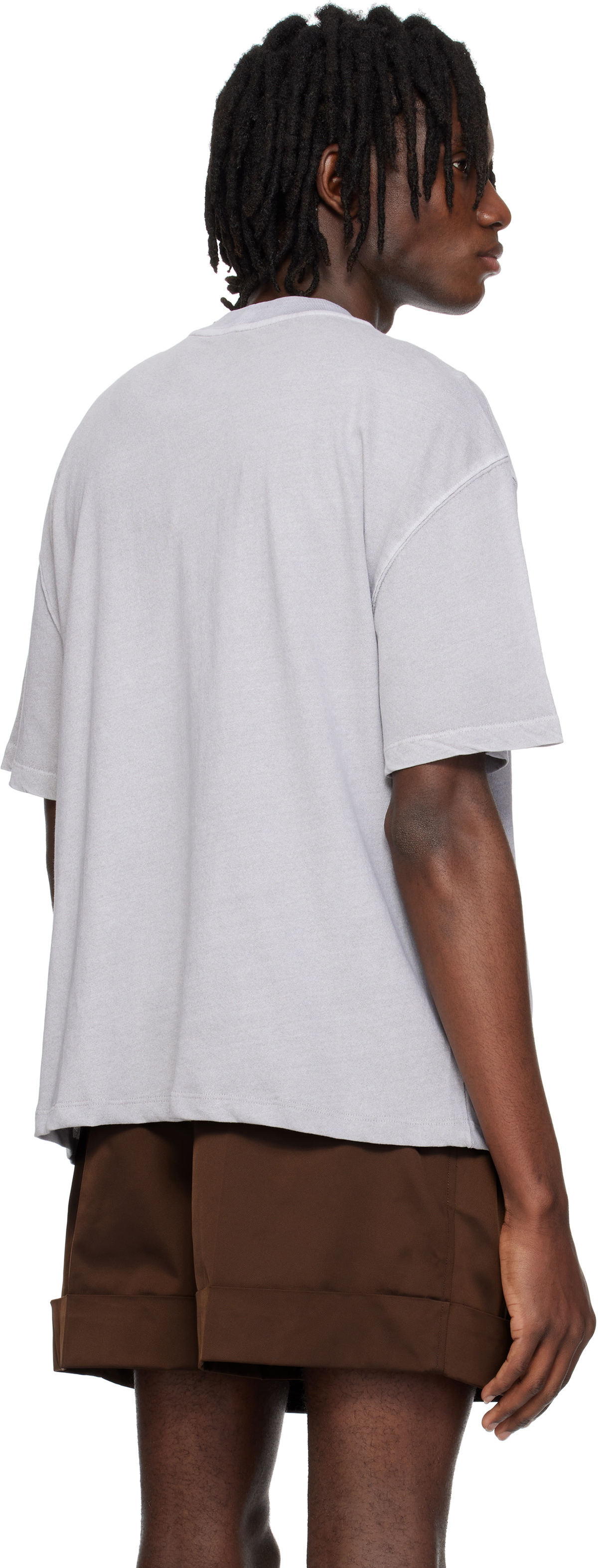 RECTO Gray Vintage Washed Cotton T-shirt