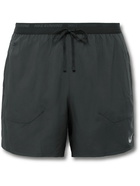 Nike Running - Stride Straight-Leg Mesh-Panelled Dri-FIT Ripstop Shorts - Black