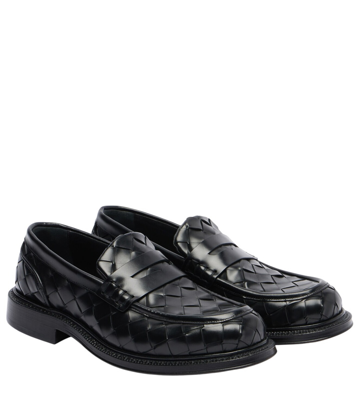 Photo: Bottega Veneta James Intrecciato leather loafers