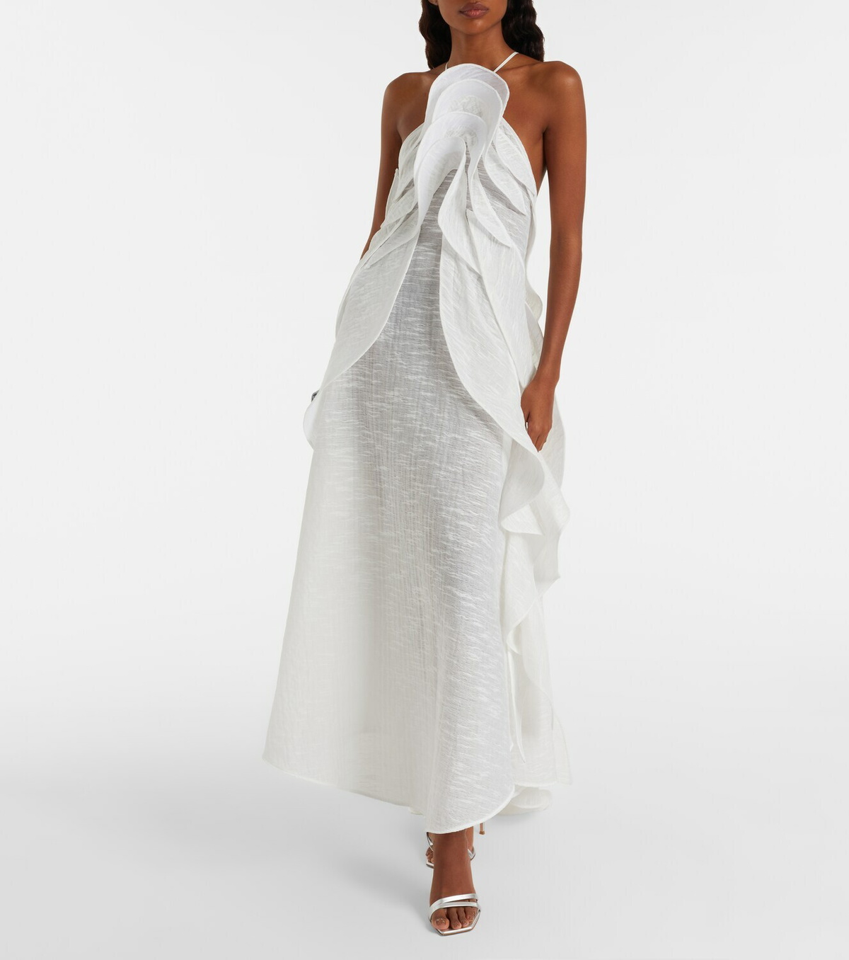 Maticevski Délice Wave ruffled maxi dress