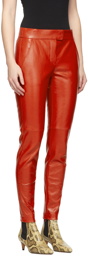 Givenchy Red Calfskin Pants