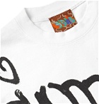 COME TEES - Printed Cotton-Jersey T-Shirt - White