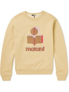 Isabel Marant - Miko Logo-Flocked Printed Cotton-Blend Jersey Sweatshirt - Yellow