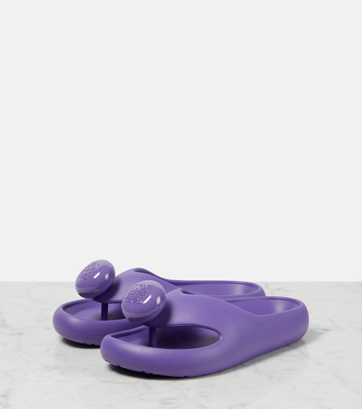 【LOEWE】最新作★Paula's Ibiza Bubble logo ペブル サンダル LOEWE + Paula's Ibiza Bubble logo-detailed rubber slides