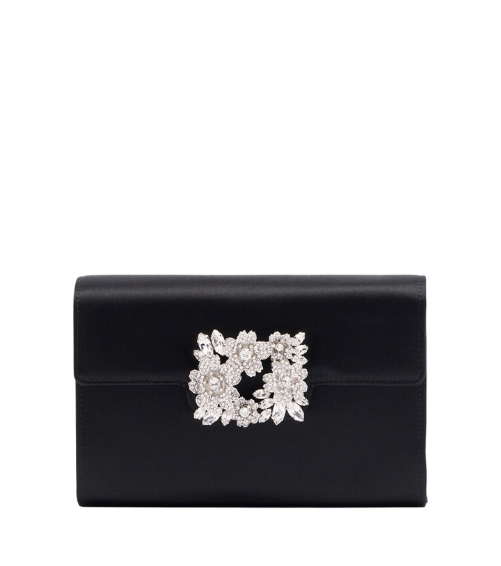 Photo: Roger Vivier Efflorescence Mini embellished satin clutch