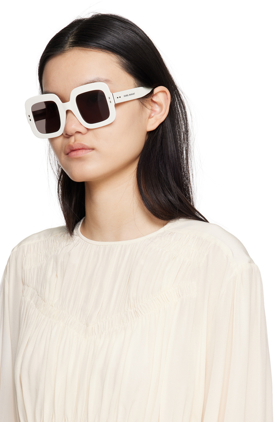 Isabel Marant White Square Sunglasses Isabel Marant