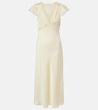 Faithfull Gala shirred midi dress