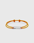 Le Gramme 1.7g Sterling Silver Orange Cord Bracelet Orange - Mens - Jewellery