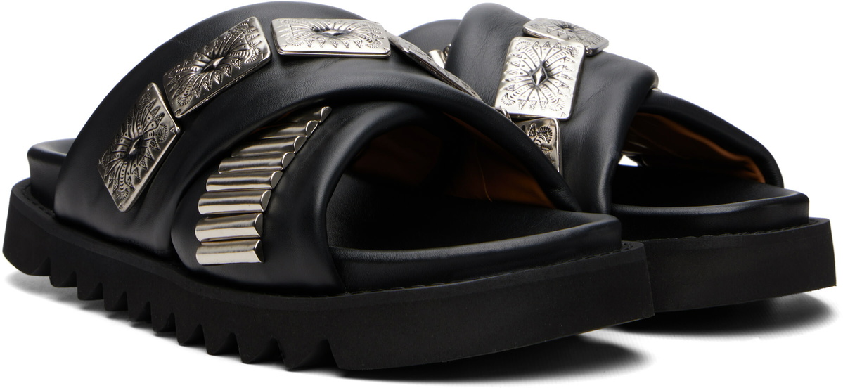 Toga Virilis SSSENSE Exclusive Black Leather Sandals