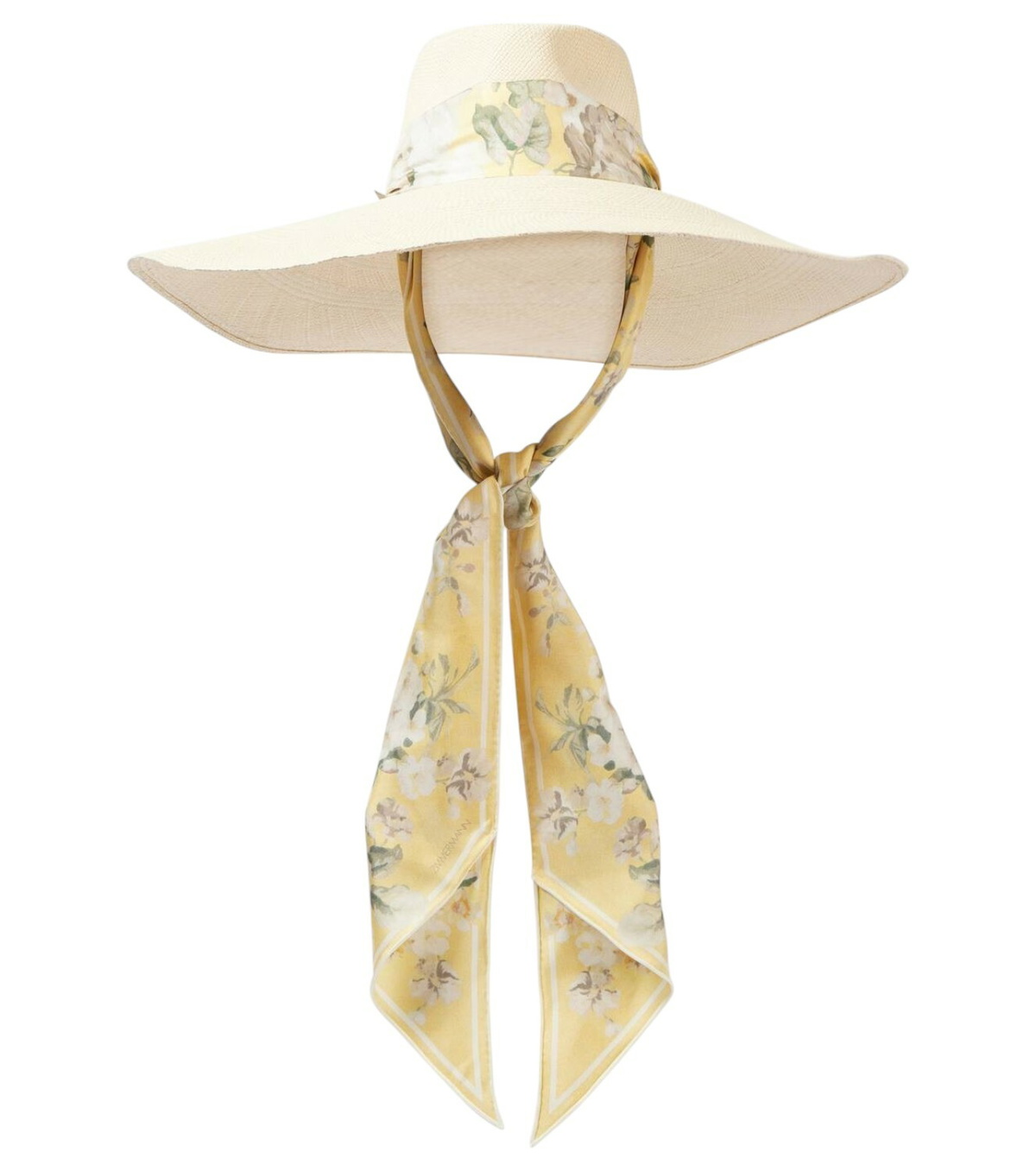 Zimmermann x hatmaker Long Wide Brim Raffia Straw Oversized Sun Hat ZIMMERMANN | Raffia Sun Hat main image 3