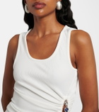 Christopher Esber Droplet Crystal embellished ruched tank top