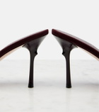 Roger Vivier Epine Rose suede mules