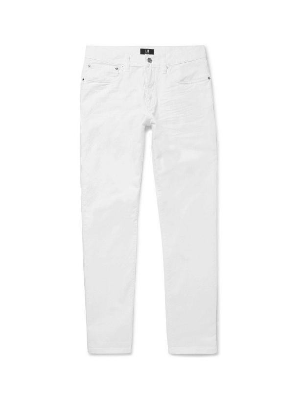 Photo: Dunhill - Slim-Fit Stretch-Denim Jeans - White