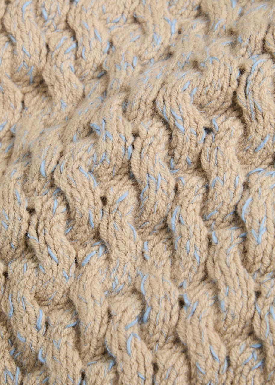 Axel Arigato Nolan Cable-knit Wool-blend Jumper Beige