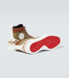 Christian Louboutin Fun Louis leather-trimmed sneakers