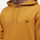 Fred Perry Men's Tipped Popover Hoodie in Dark Caramel