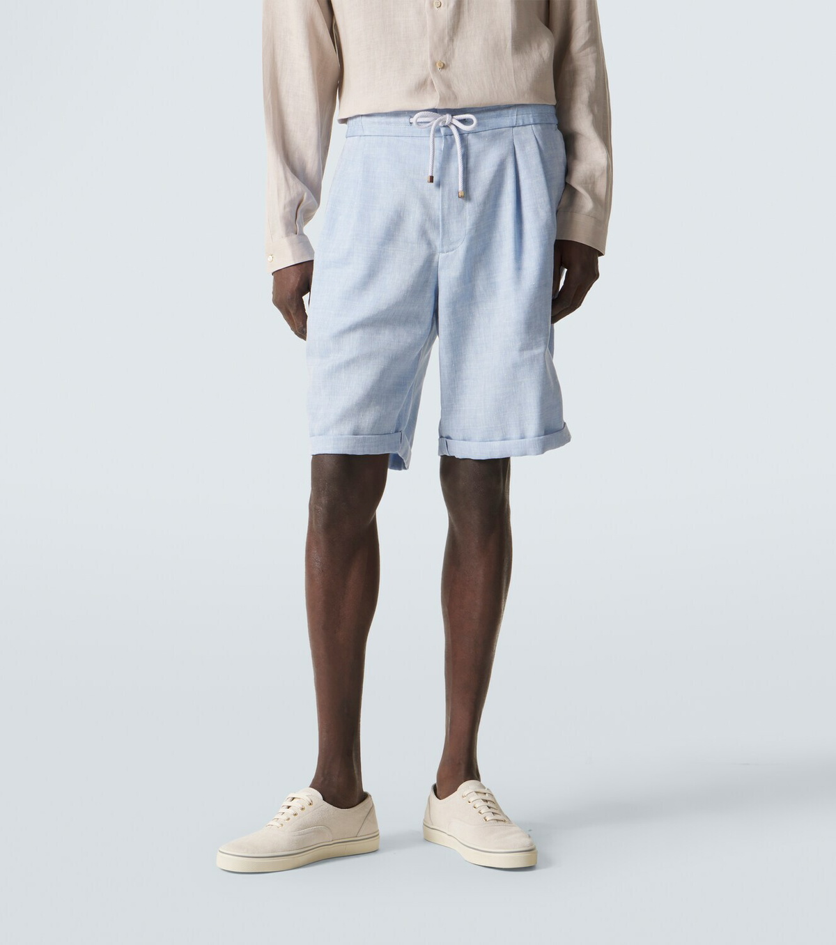Brunello Cucinelli Linen and wool Bermuda shorts