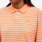 Saks Potts Women's Serena Stripe Polo in Melon Stripe