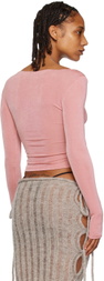 TYRELL SSENSE Exclusive Pink Long Sleeve T-Shirt