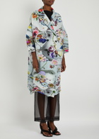 Julia Heuer Johan Plissé Seerksucker Coat - Blue - One Size