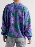 Isabel Marant - Muzao Oversized Printed Cotton-Blend Jersey Sweatshirt - Purple