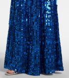 Jenny Packham Embellished fringed gown