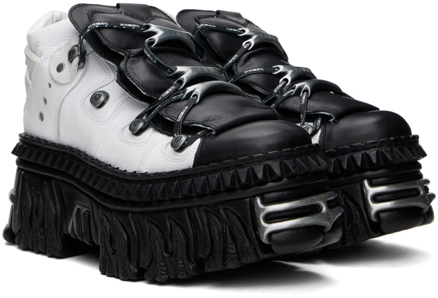 VETEMENTS White New Rock Edition Platform Sneakers Vetements