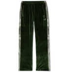 Needles - Two-Tone Velour Track Pants - Green