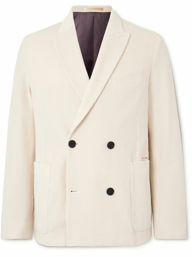 Photo: Pop Trading Company - Paul Smith Double-Breasted Cotton-Corduroy Blazer - Neutrals