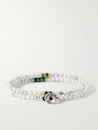 Mikia - Silver Multi-Stone Beaded Wrap Bracelet